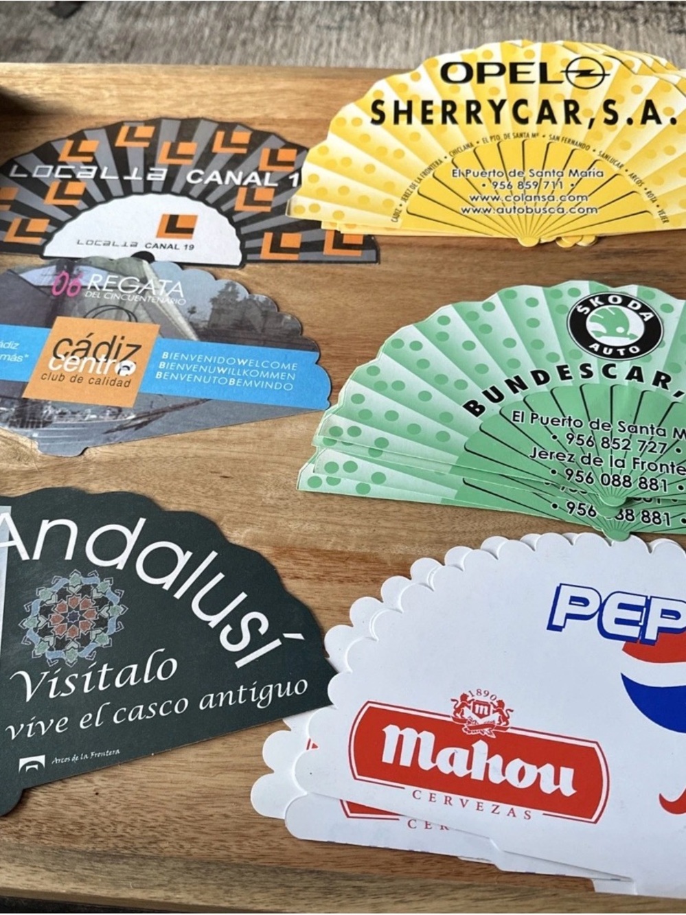 Vintage Spanish Féria Paper Fan collection.